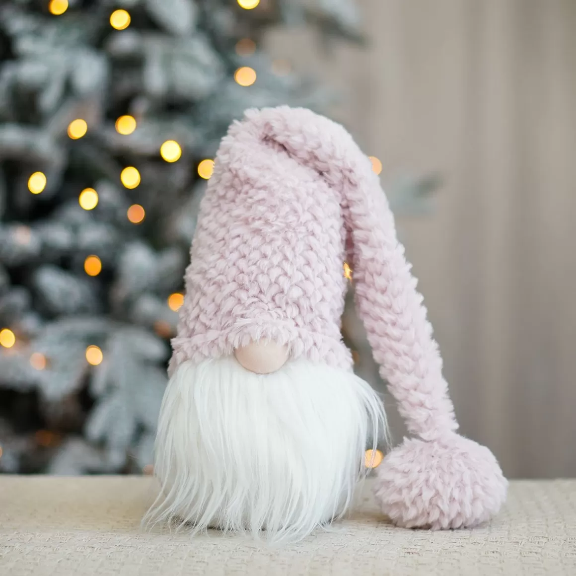 It's all about Christmas Christmas Figurines-Gnome With Long Hat | Pink | 63cm