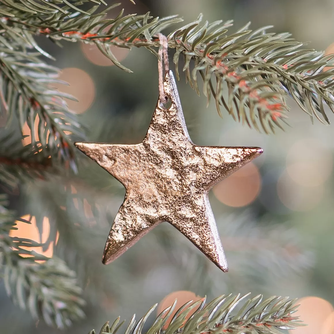 It's all about Christmas Christmas Ornaments-Gold Aluminum Star Christmas Ornament