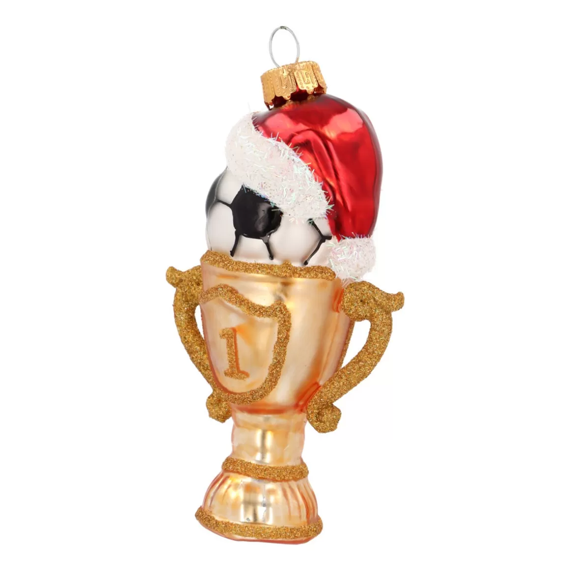 It's all about Christmas Christmastree Decorations Glass | Christmas Ornaments-Gold Football Cup Ornament For Football Fans