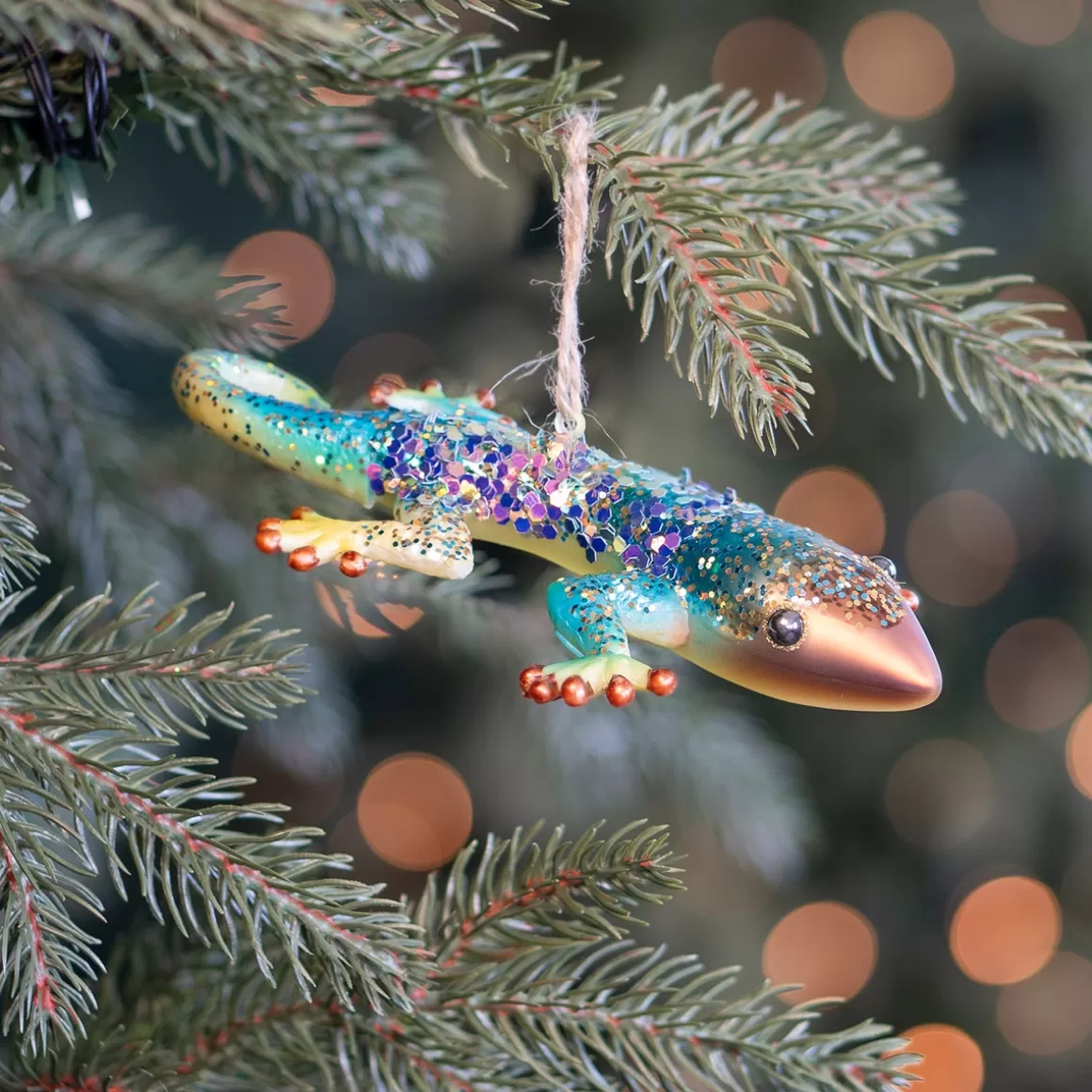 It's all about Christmas Christmas Ornaments-Gold Gecko Ornament For An Exotic Christmas Decoration