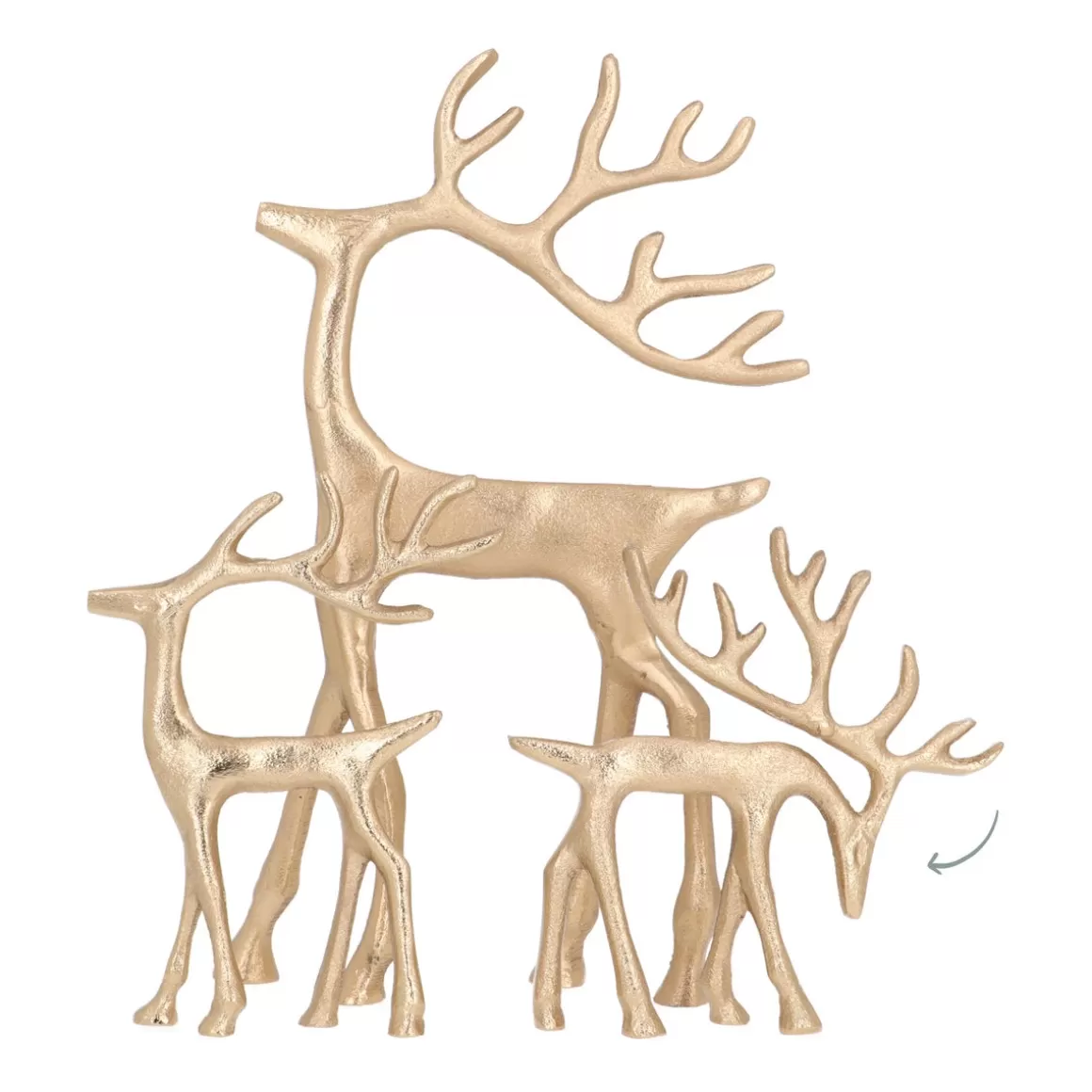 It's all about Christmas Home Accessories For Christmas | Christmas Figurines-Gold Reindeer With Head Down