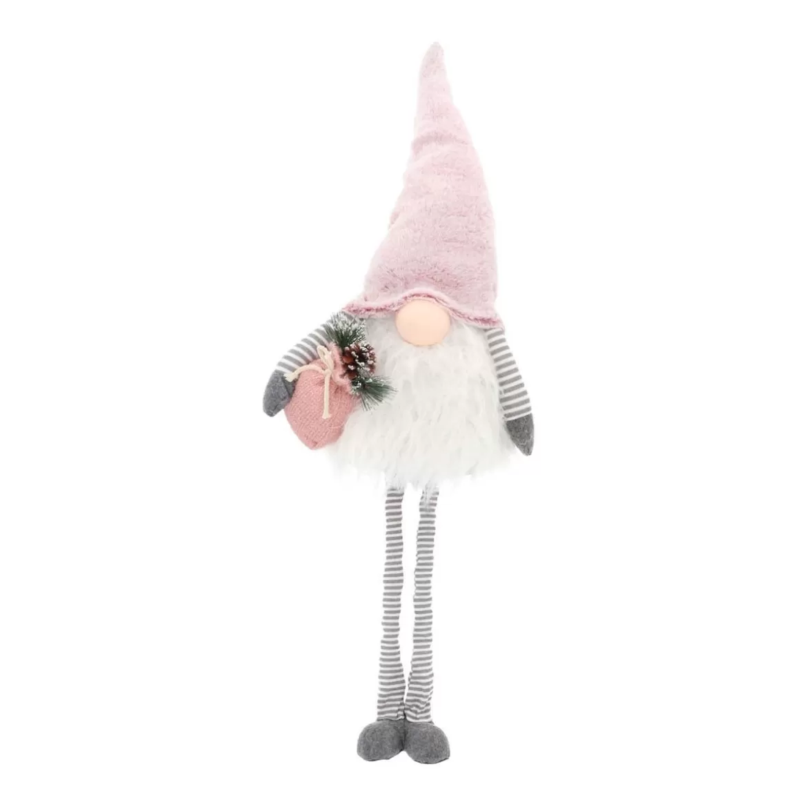 It's all about Christmas Christmas Figurines-Gonk With Extendable Legs | Pink Grey | 108 Cm