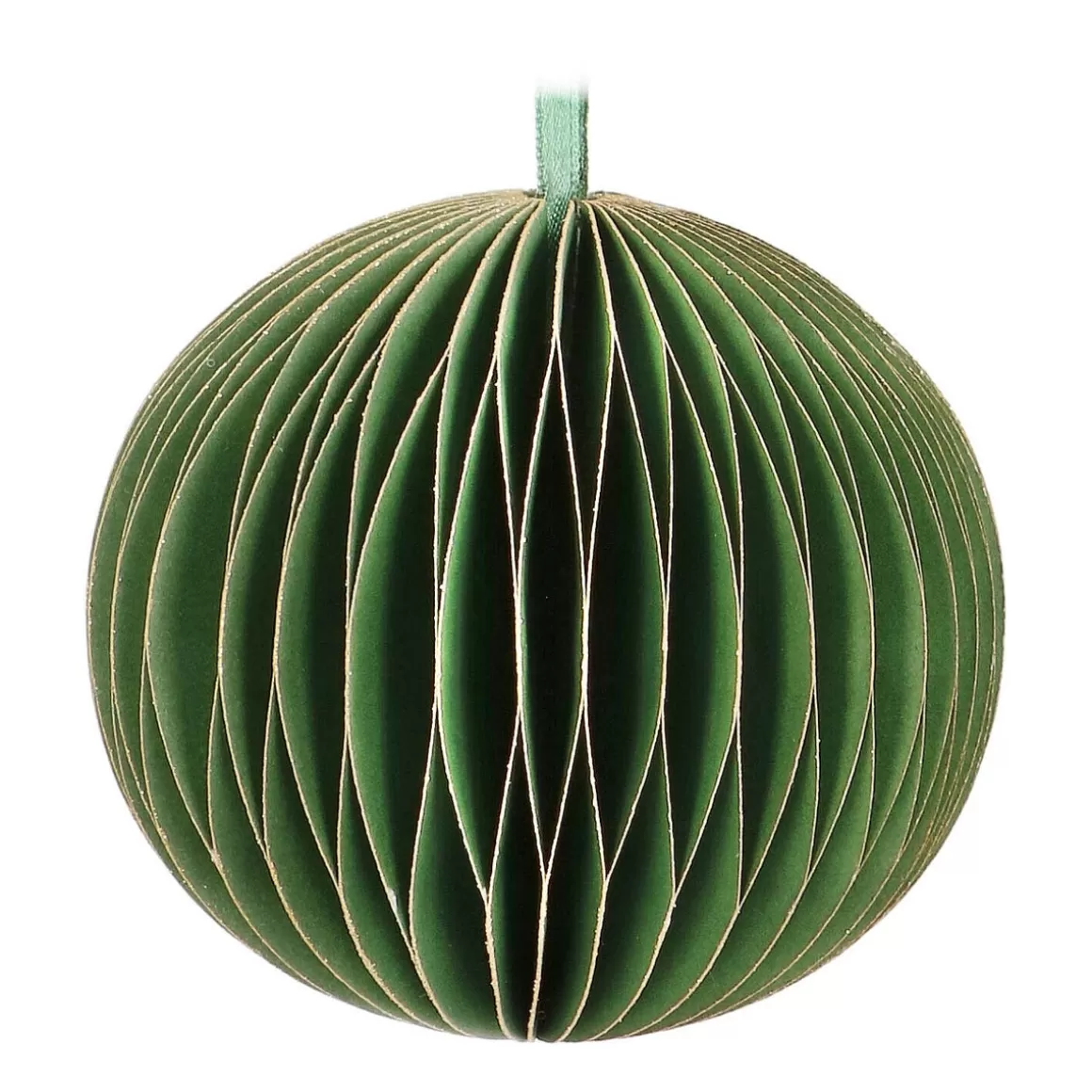 It's all about Christmas Christmas Ornaments | Paper Christmas Baubles-Green Paper Christmas Bauble 8 Cm