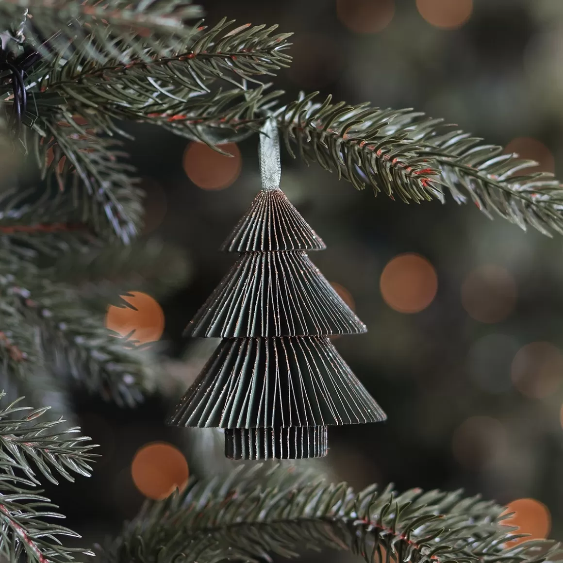 It's all about Christmas Christmas Ornaments-Green Paper Christmas Tree With Glitters