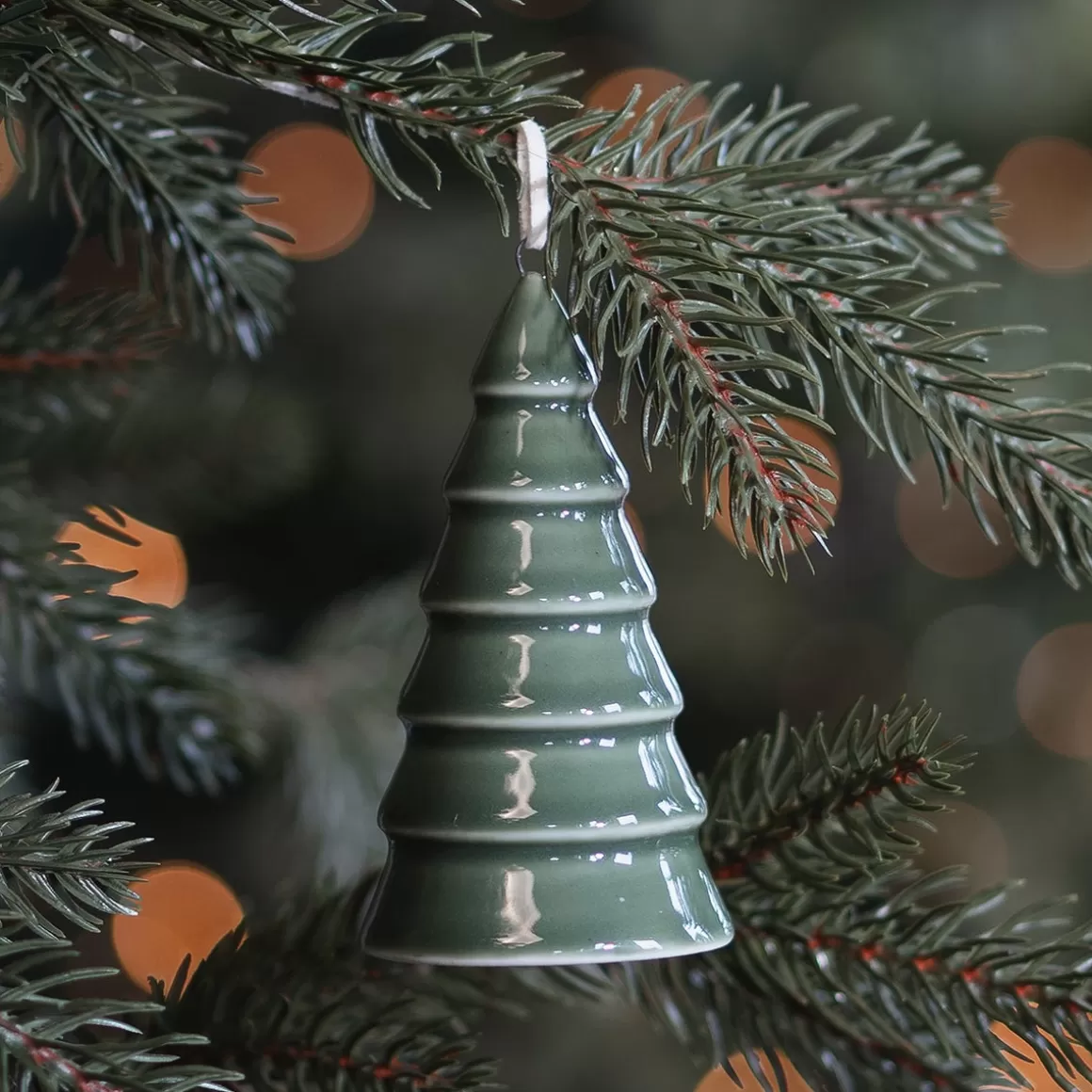 It's all about Christmas Home Accessories For Christmas | Christmas Ornaments-Green Porcelain Tree Christmas Ornament