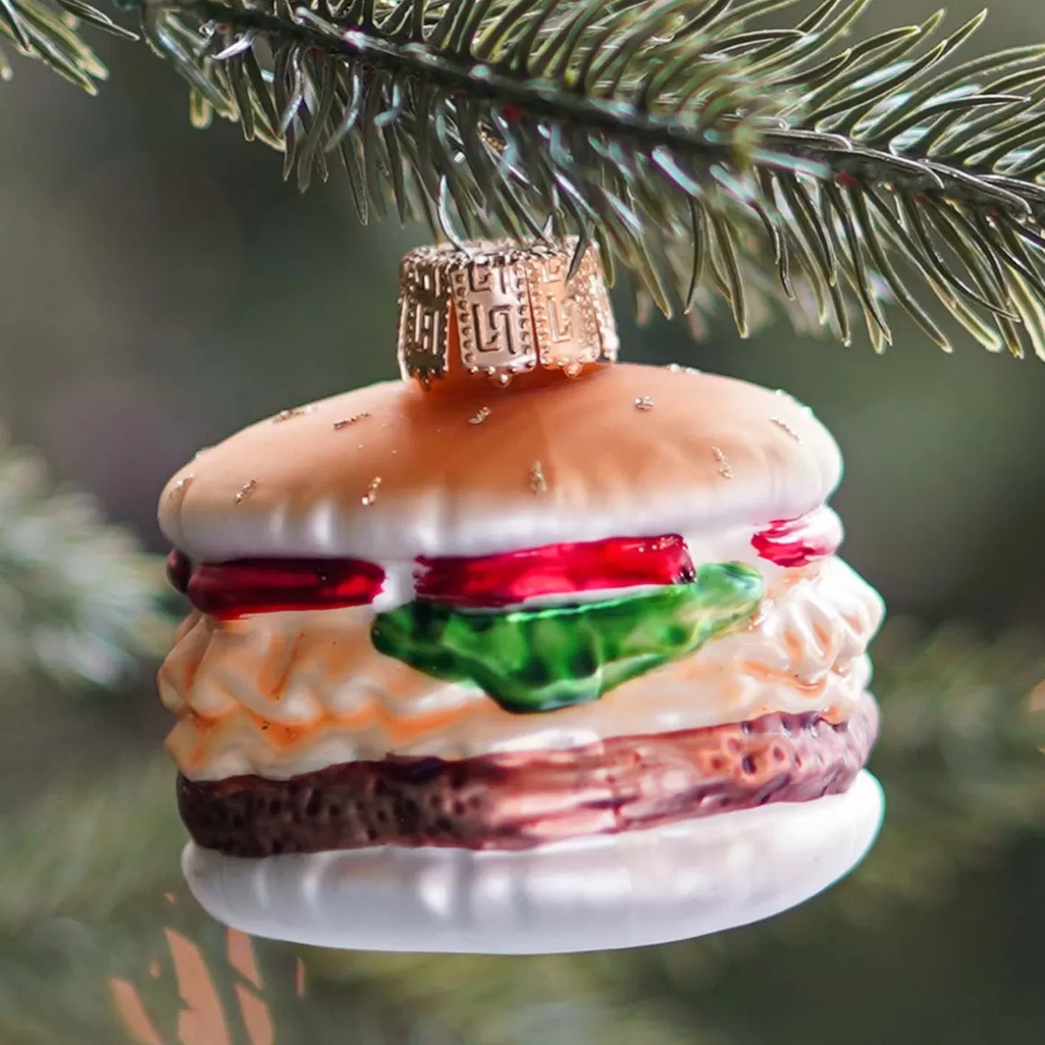 It's all about Christmas Christmas Ornaments-Hamburger Ornament | Glass | Multi | 6cm