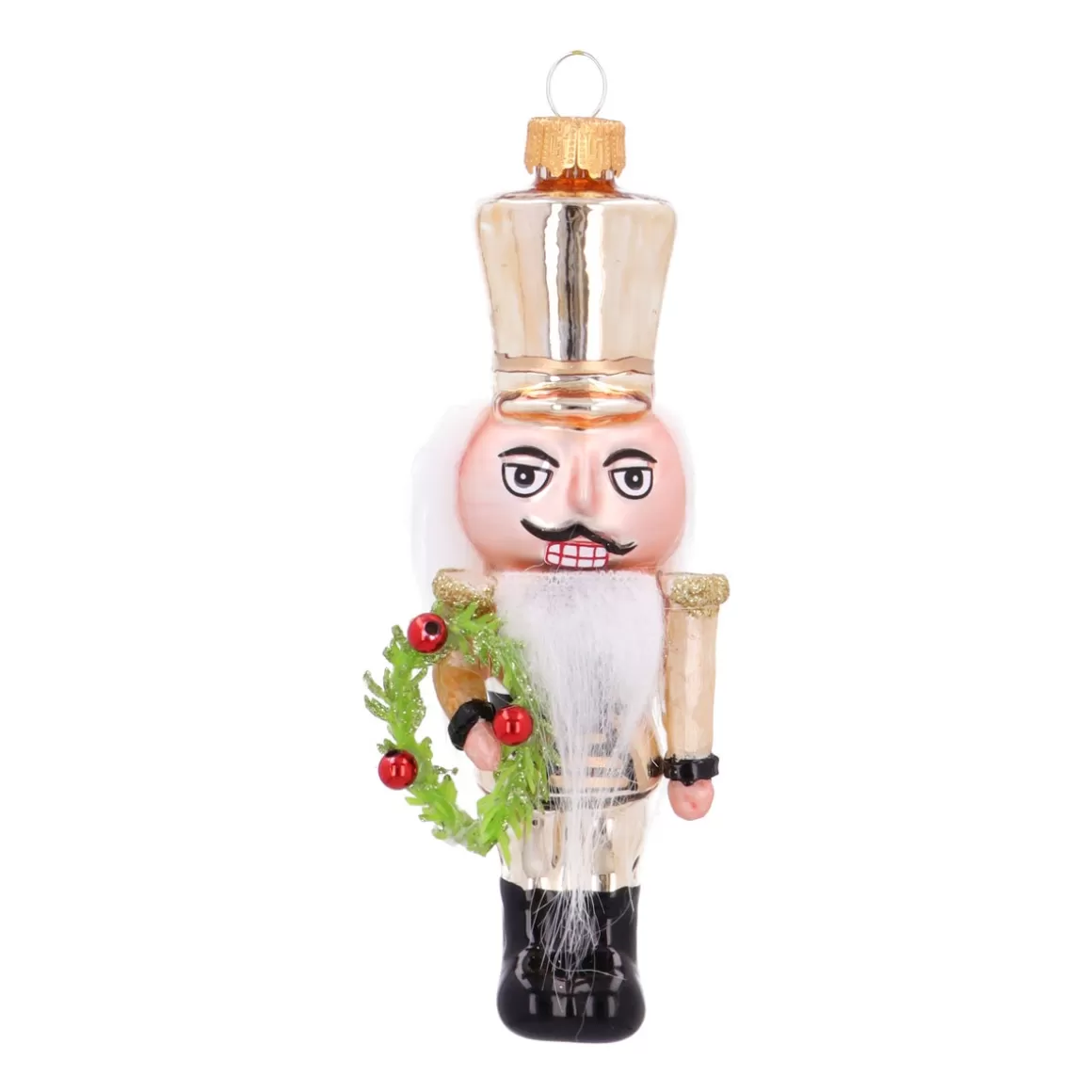 It's all about Christmas Christmastree Decorations Glass | Christmas Ornaments-Handmade Glass Nutcracker Ornament For A Classic Christmas