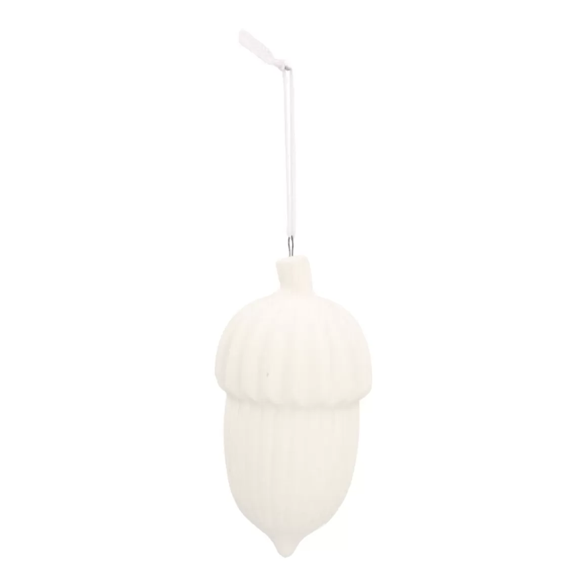 It's all about Christmas Christmas Ornaments-Hanger Acorn Porcelain 4 Cm White