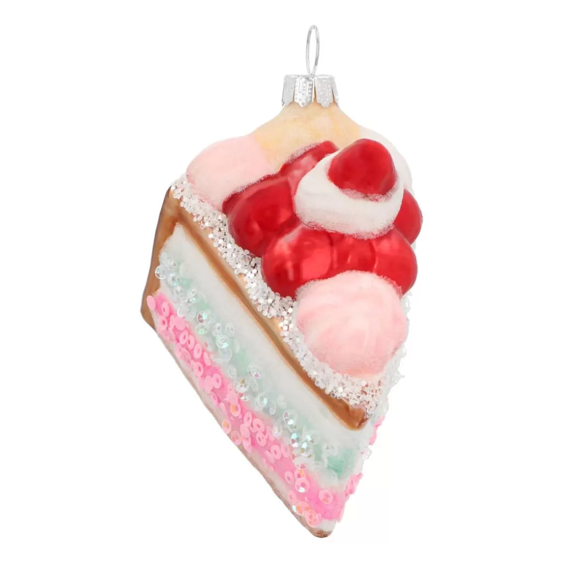 It's all about Christmas Christmas Ornaments-Hanger Cake Multicoloured Glass 8 Cm