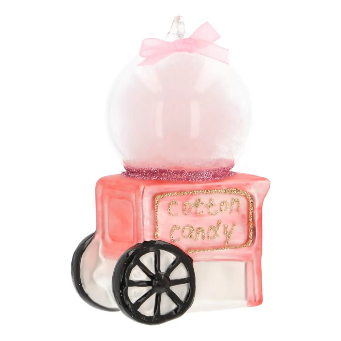 It's all about Christmas Christmas Ornaments-Hanger Cotton Candy Machine Pink Glass 10 Cm