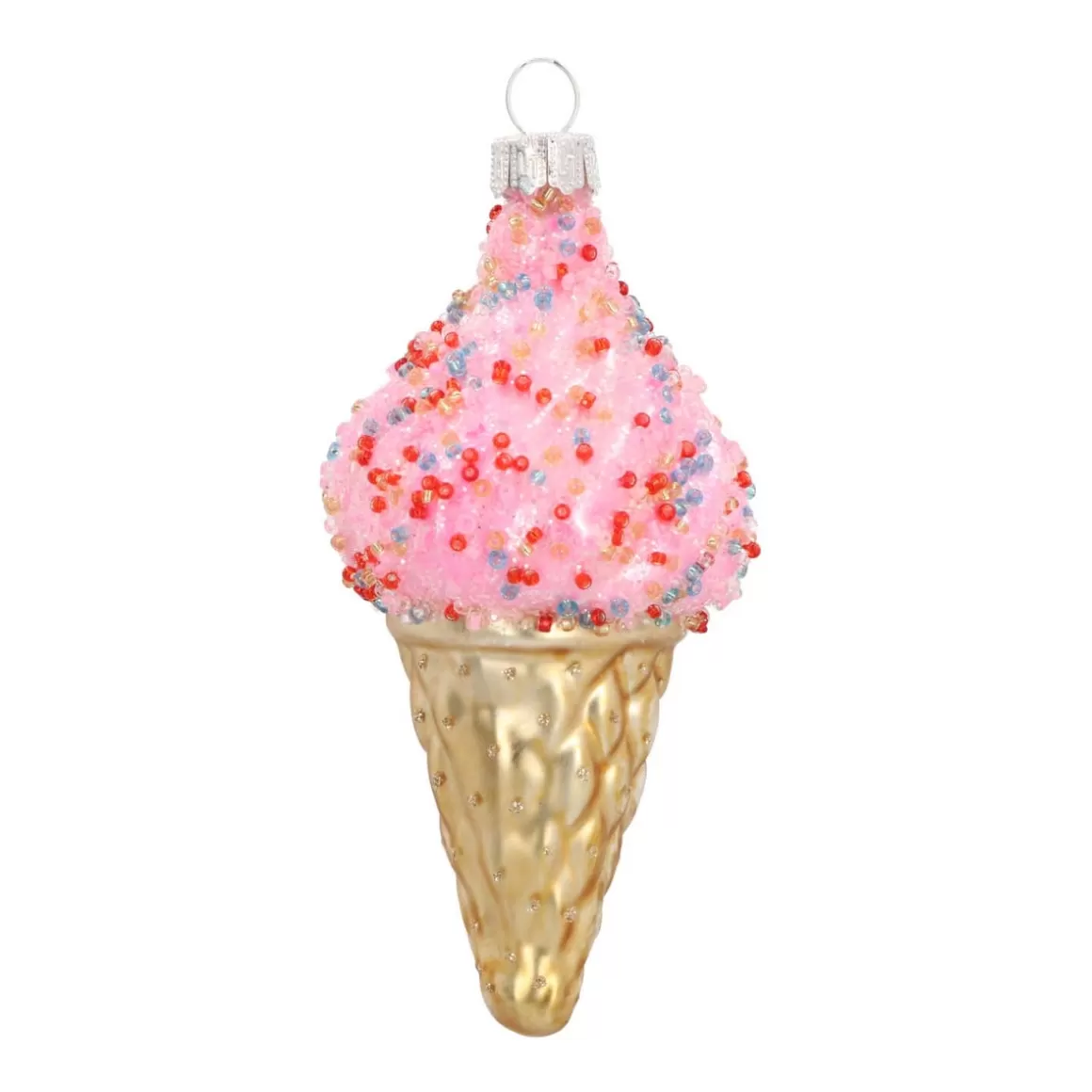 It's all about Christmas Christmas Ornaments-Hanger Ice Cream Pink Glass 12 Cm