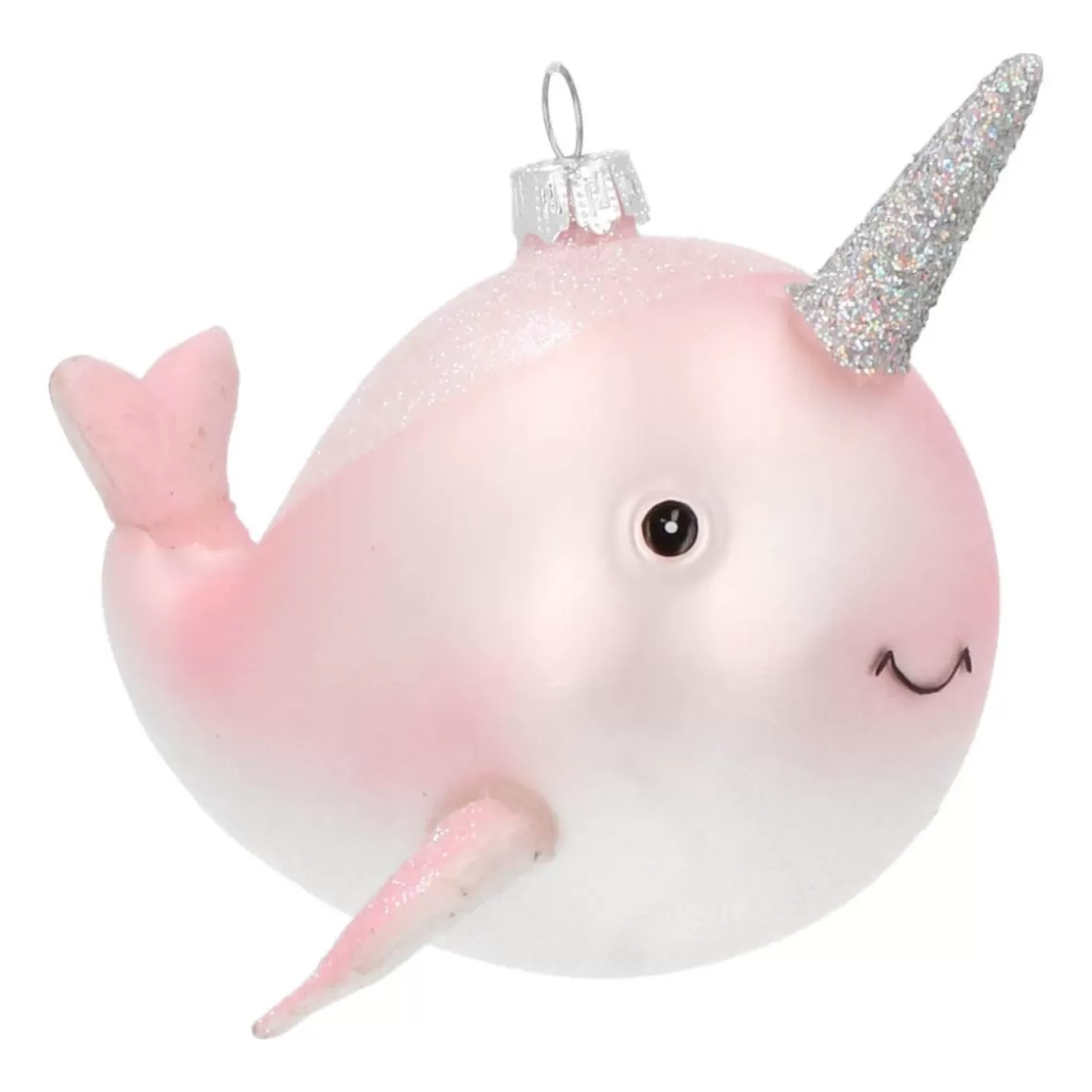 It's all about Christmas Christmas Ornaments-Hanger Whale Unicorn Pink Glass 10 Cm