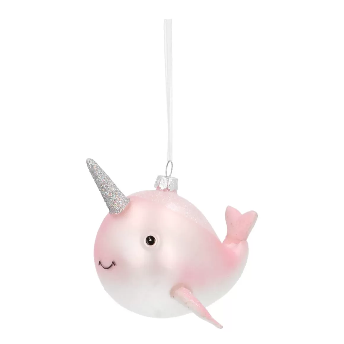 It's all about Christmas Christmas Ornaments-Hanger Whale Unicorn Pink Glass 10 Cm