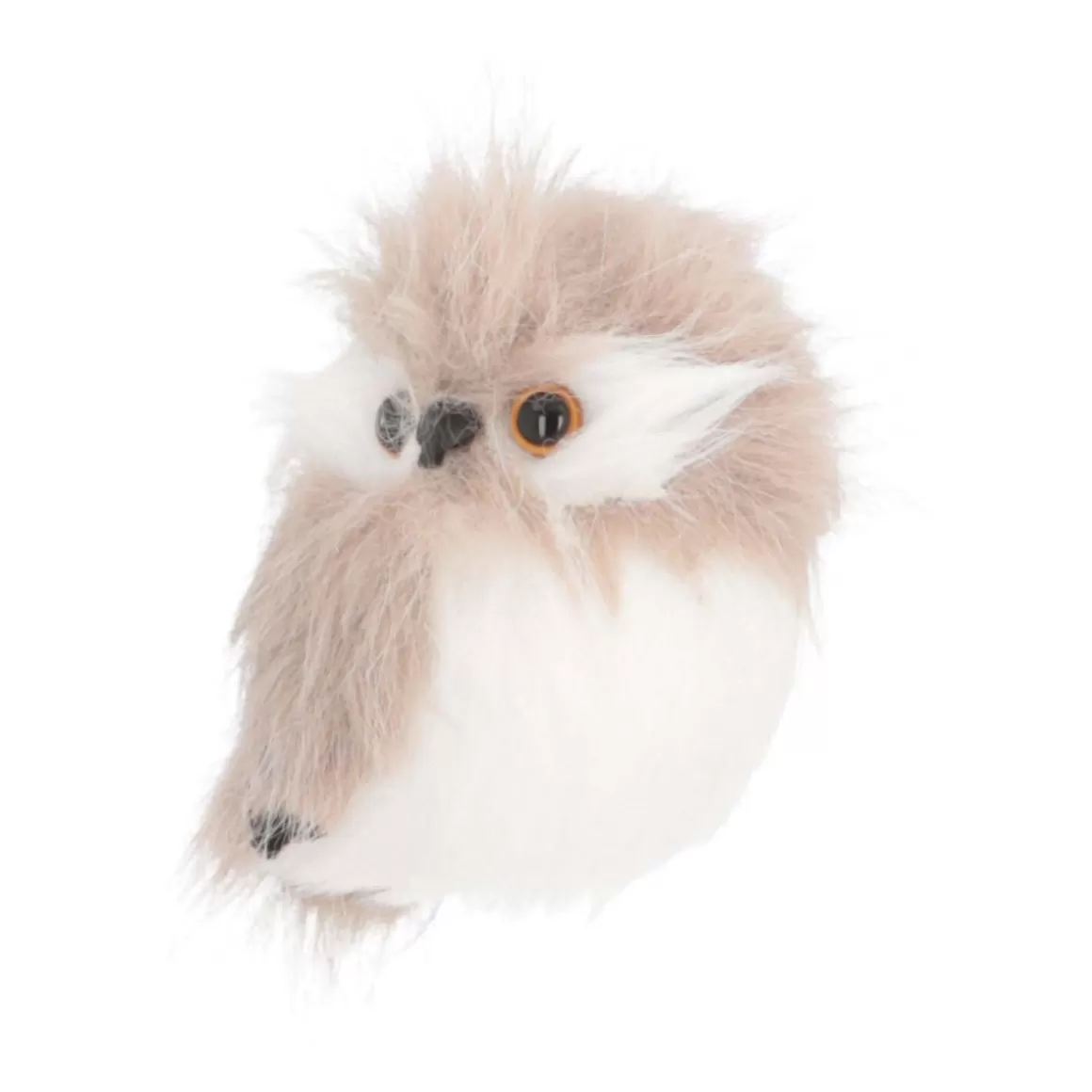 It's all about Christmas Christmas Ornaments-Hanging Owl Ornament | Light Brown | Plush 'Faux Fur' | 9cm / 3"