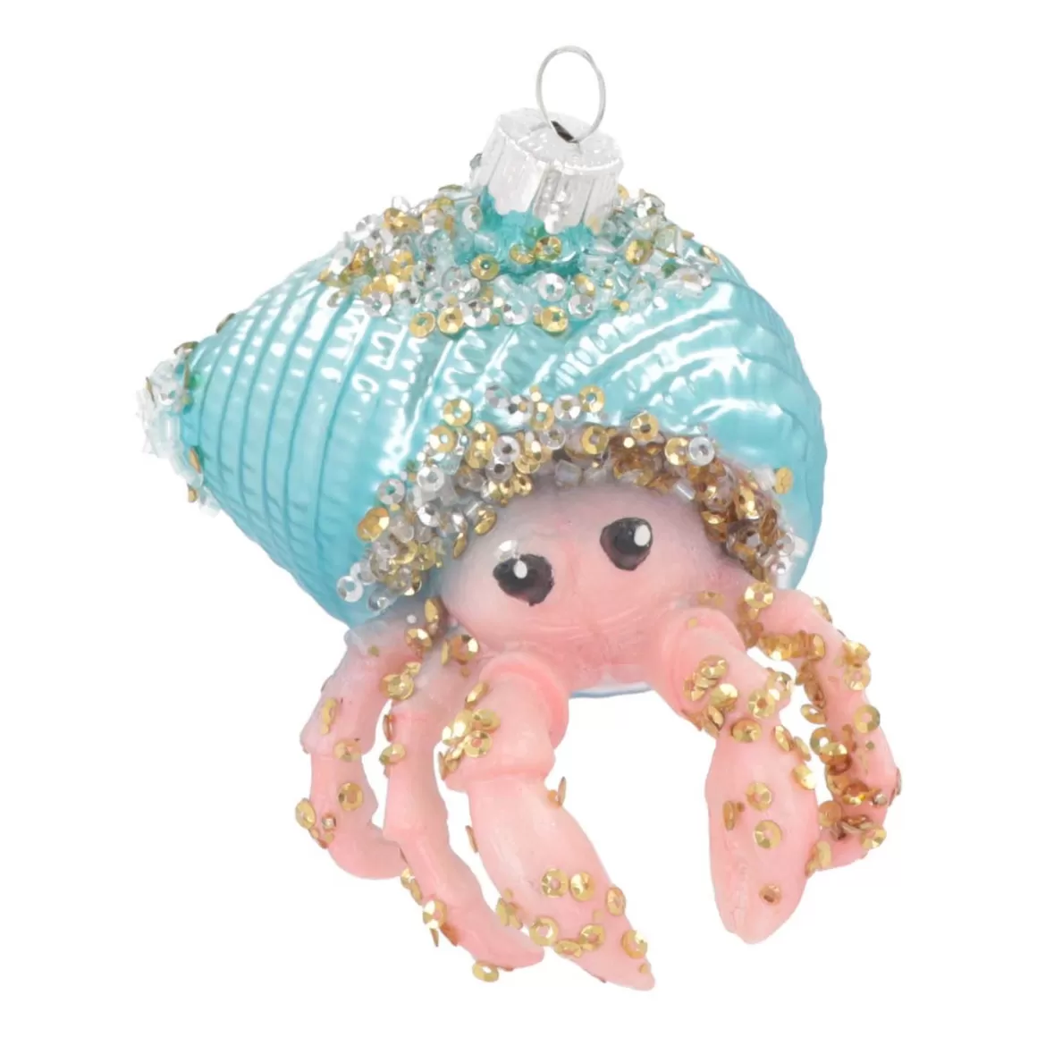 It's all about Christmas Christmas Ornaments-Hermit Crab Glass Hanging Figurine 9cm Pink