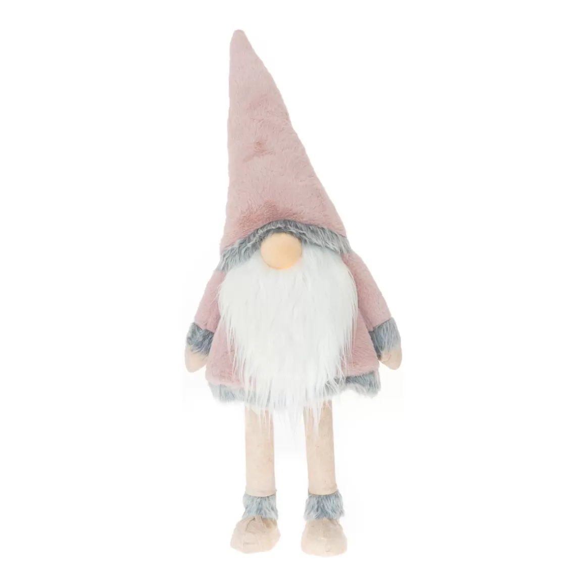 It's all about Christmas Home Accessories For Christmas | Christmas Figurines-Large Pink Gnome With A Light-up Nose