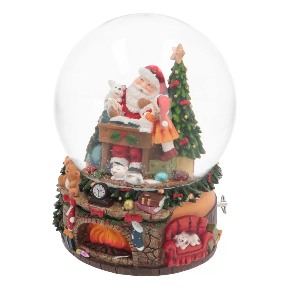 It's all about Christmas Snowglobes-Large Snow Globe With Santa Claus | Music | ⌀14.5cm | 20.5cm Tall