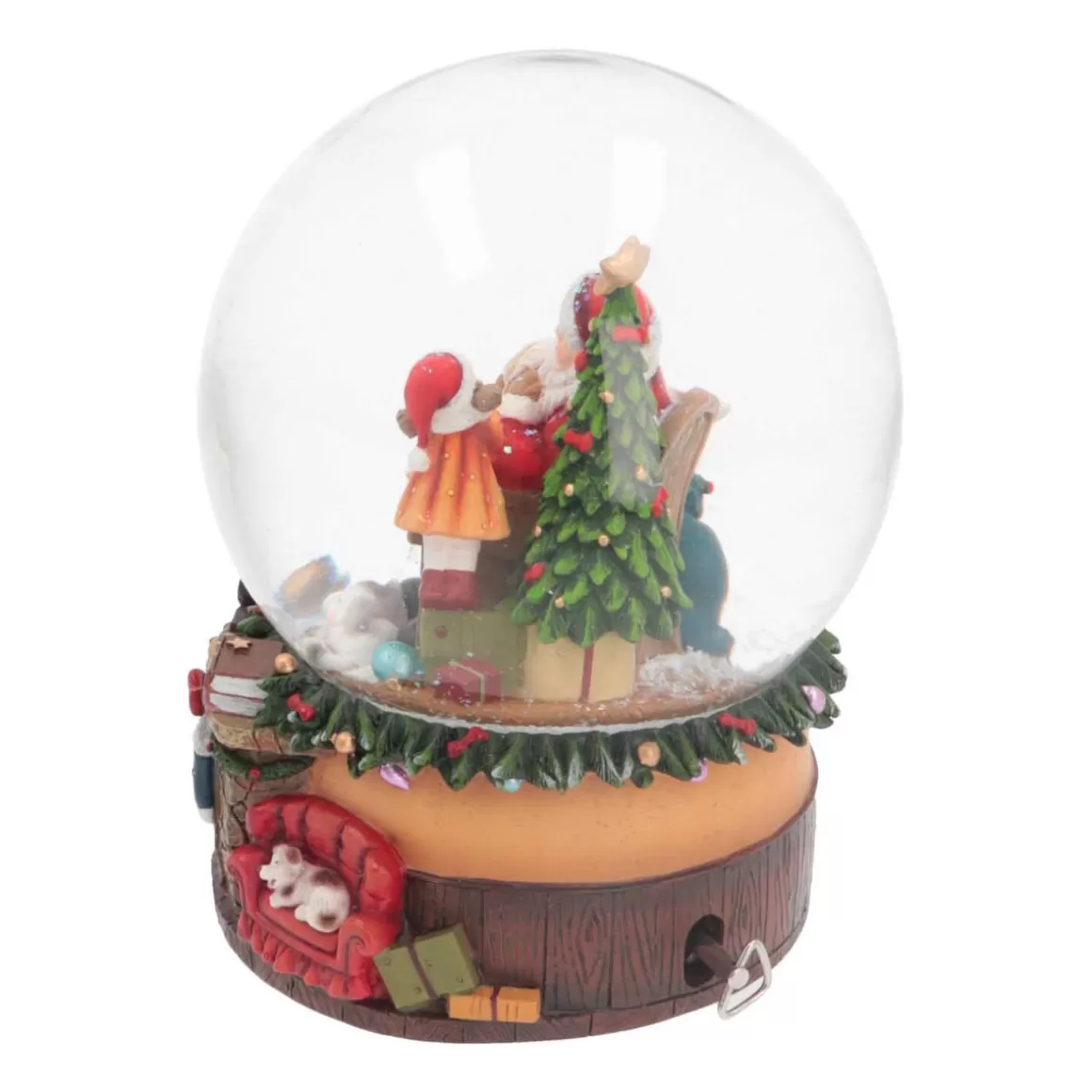 It's all about Christmas Snowglobes-Large Snow Globe With Santa Claus | Music | ⌀14.5cm | 20.5cm Tall