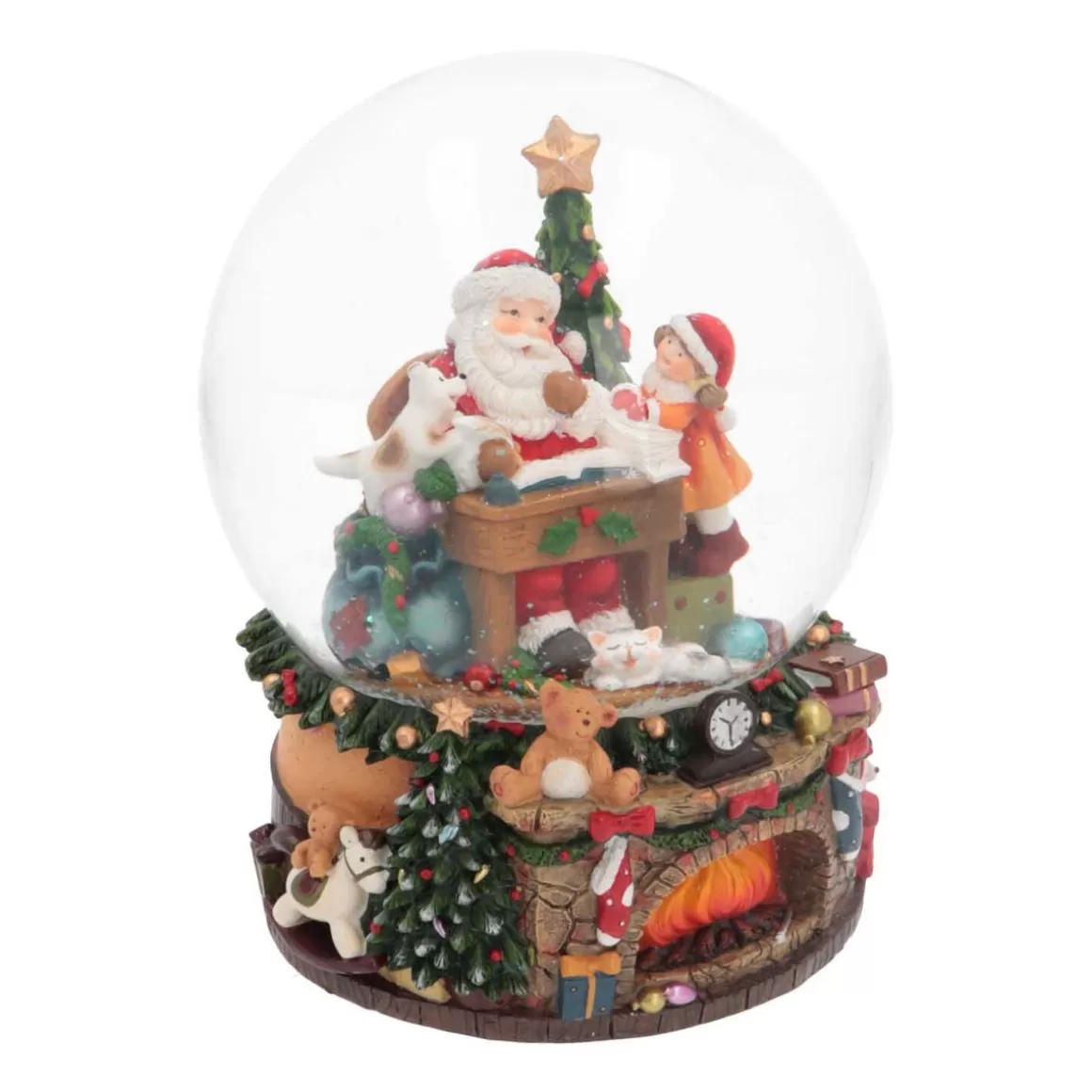 It's all about Christmas Snowglobes-Large Snow Globe With Santa Claus | Music | ⌀14.5cm | 20.5cm Tall