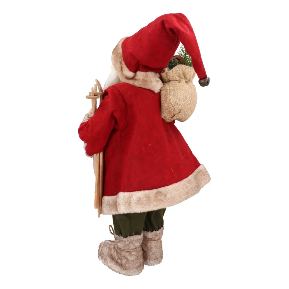 It's all about Christmas Christmas Figurines-Large Standing Santa Claus | Bordeaux-green | 60cm/23in | Cloth