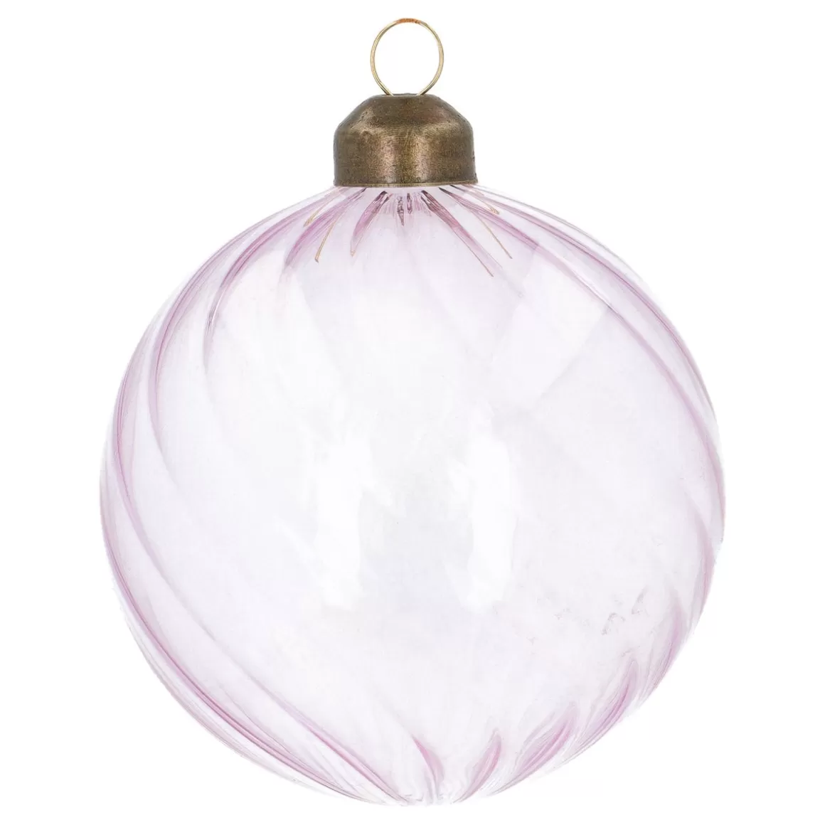 It's all about Christmas Luxury Christmas Baubles | Glass Christmas Baubles-Lavender Christmas Bauble With Romantic Swirls