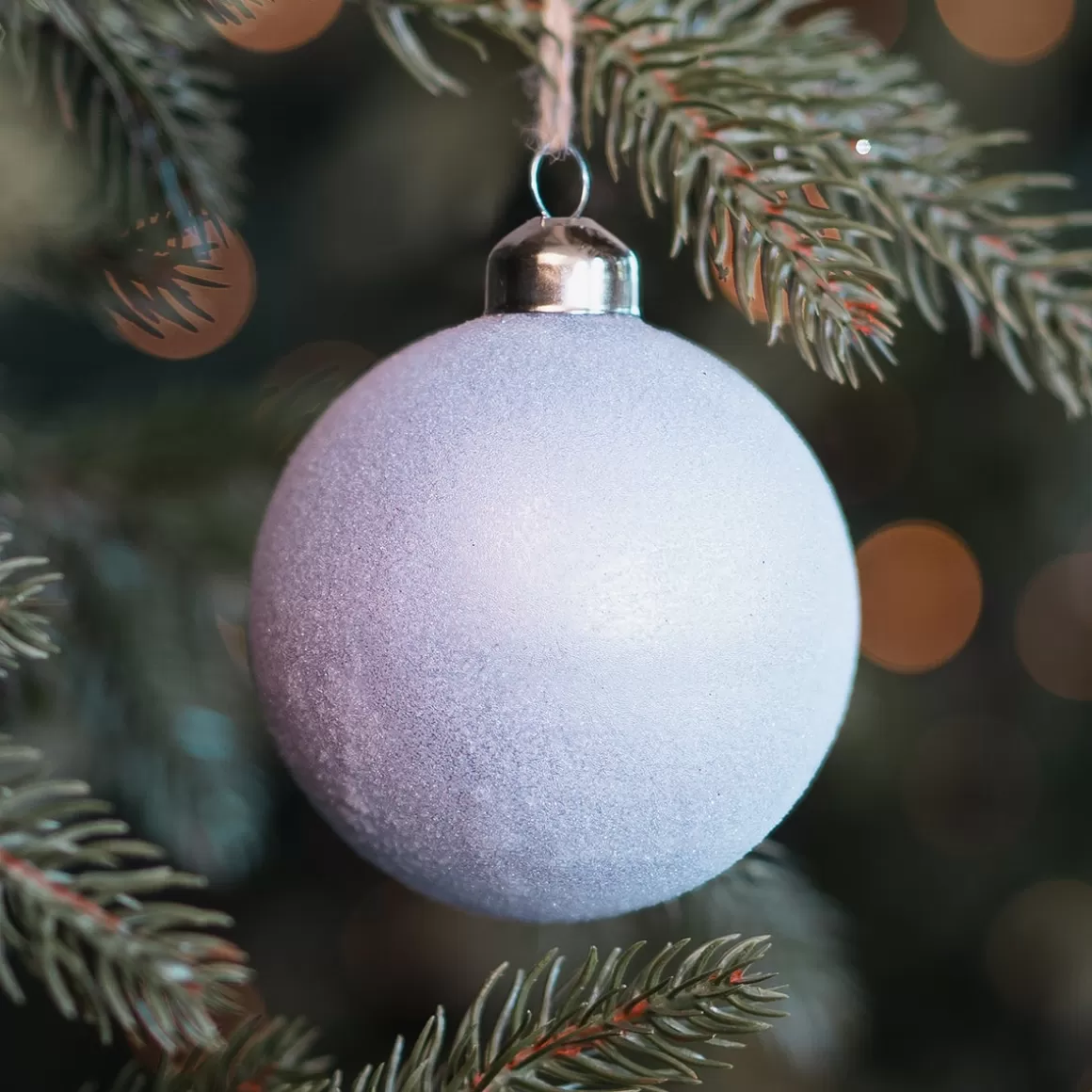 It's all about Christmas Christmastree Decorations Glass | Extraordinary Baubles-Lilac Christmas Bauble With 'Frozen' Coating