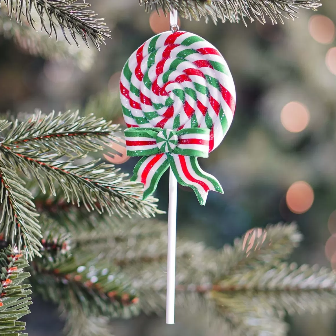 It's all about Christmas Christmas Ornaments-Lolly Christmas Ornament | Red-white-green | Handmade | 16 Cm