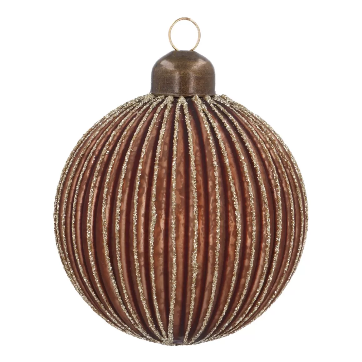 It's all about Christmas Extraordinary Baubles | Christmas Baubles By Colour-Luxurious Brown Christmas Bauble With Matte Finish And Glitters