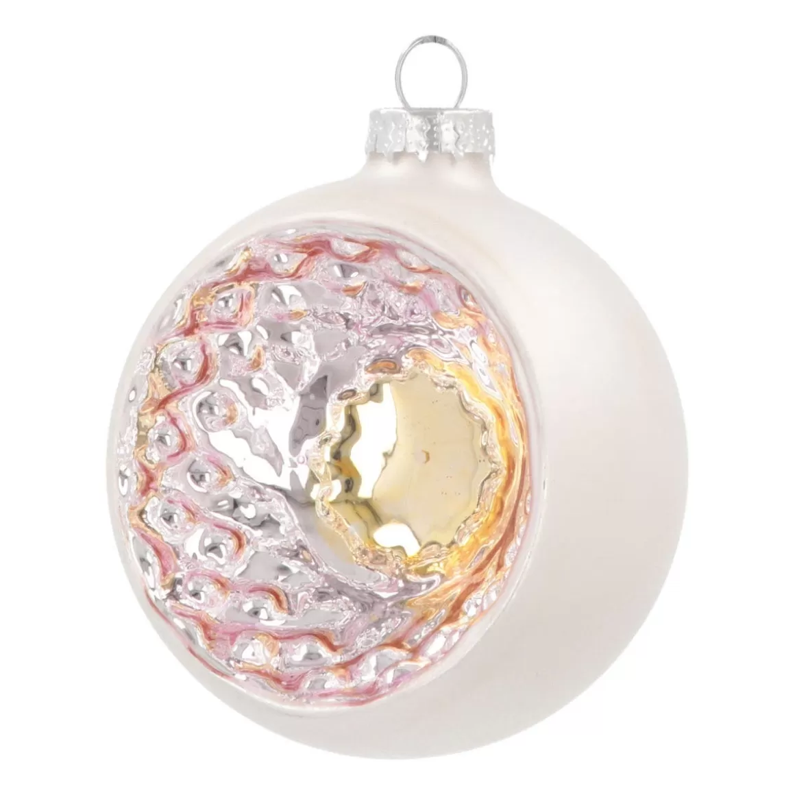 It's all about Christmas Christmas Ornaments | Nostalgic Baubles-Luxury Bauble With Reflector | Glass | Silver | 8cm