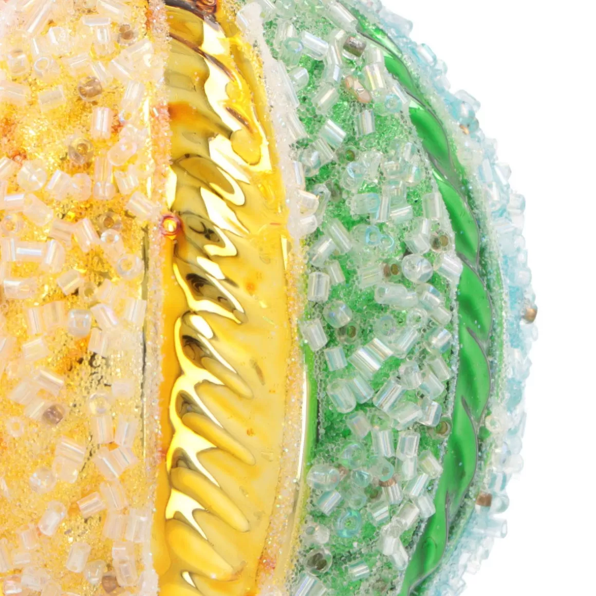 It's all about Christmas Christmas Baubles By Colour | Glass Christmas Baubles-Luxury Christmas Bauble With Pearls & Glitter | Glass | Multicolor | 8cm