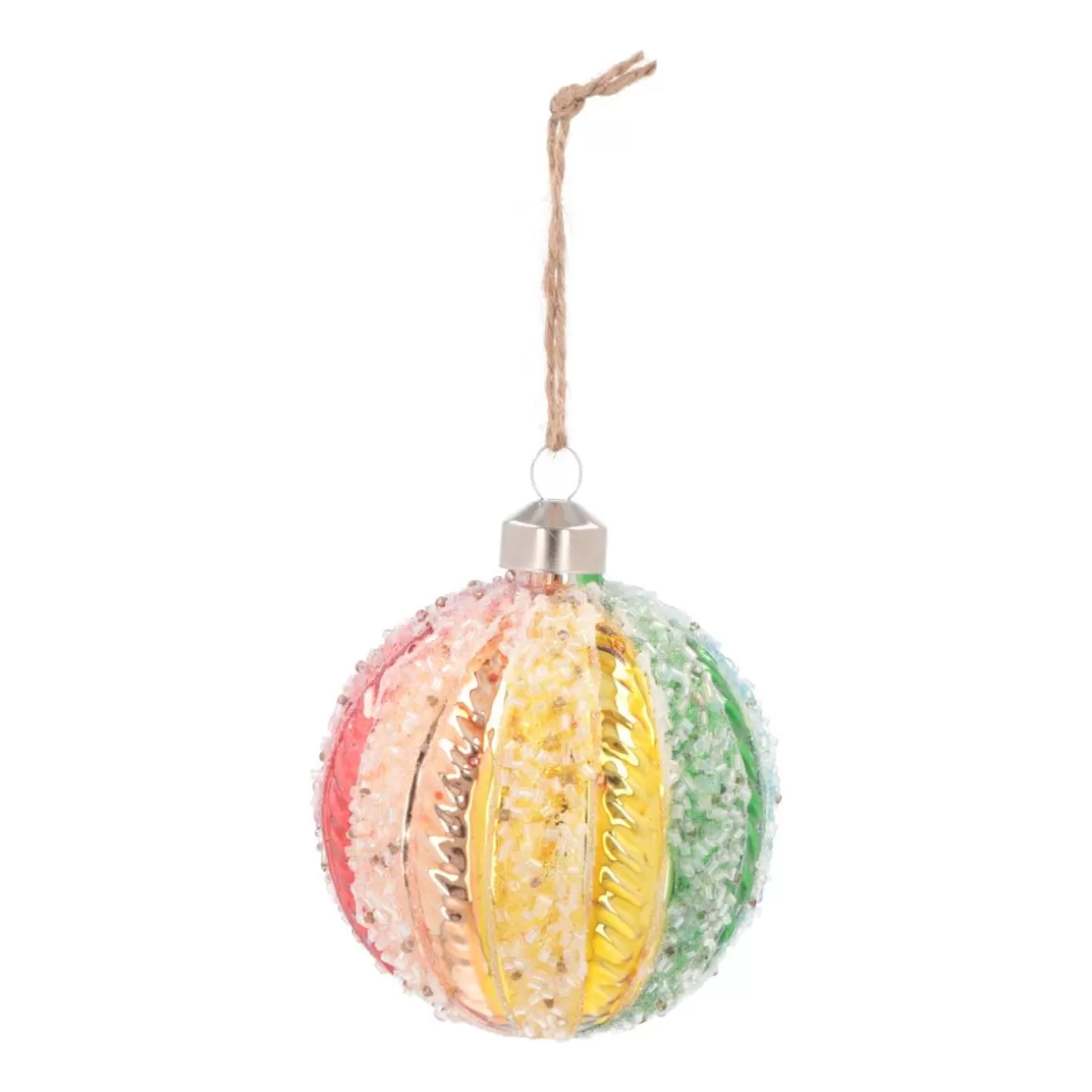 It's all about Christmas Christmas Baubles By Colour | Glass Christmas Baubles-Luxury Christmas Bauble With Pearls & Glitter | Glass | Multicolor | 8cm