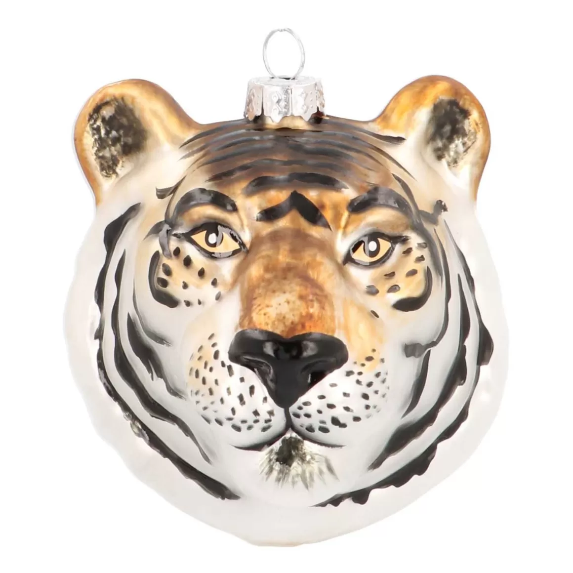 It's all about Christmas Christmas Ornaments-Luxury Christmas Hanger Tiger Head 10 Cm Brown