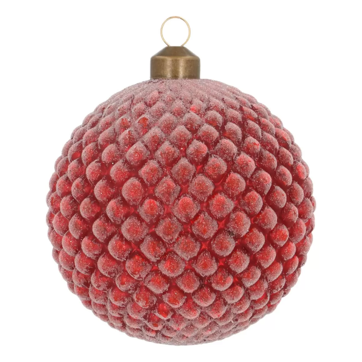 It's all about Christmas Luxury Christmas Baubles-Luxury Glass Bauble Cone Look 10cm Dark Red