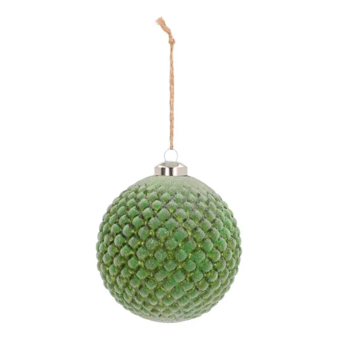 It's all about Christmas Extraordinary Baubles | Christmas Baubles By Colour-Luxury Glass Christmas Bauble With Relief 10 Cm Christmas Green
