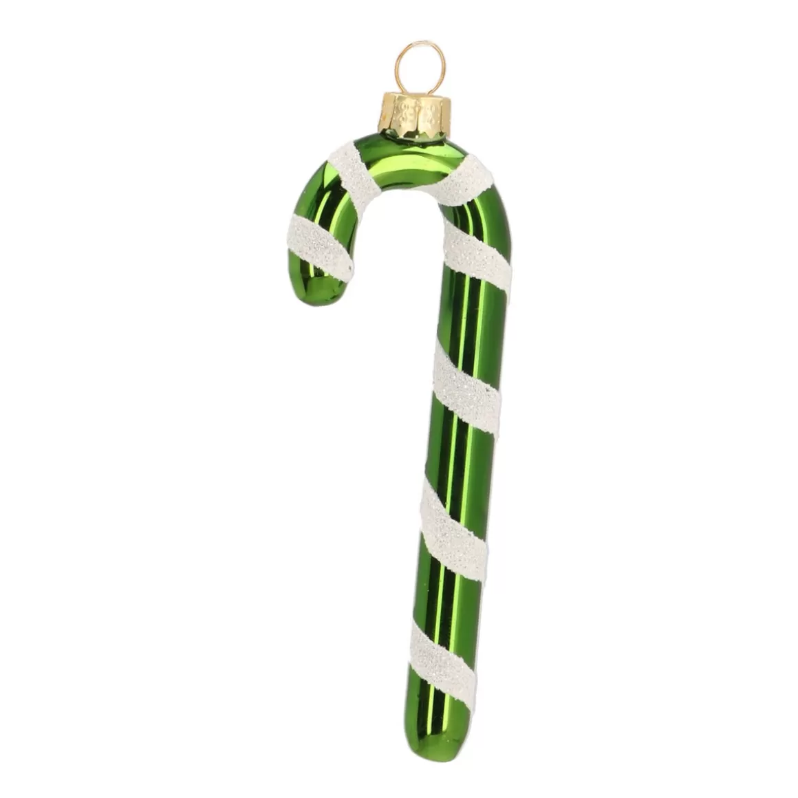 It's all about Christmas Christmas Ornaments-Luxury Glass Hanger Candy Cane 12cm Green White