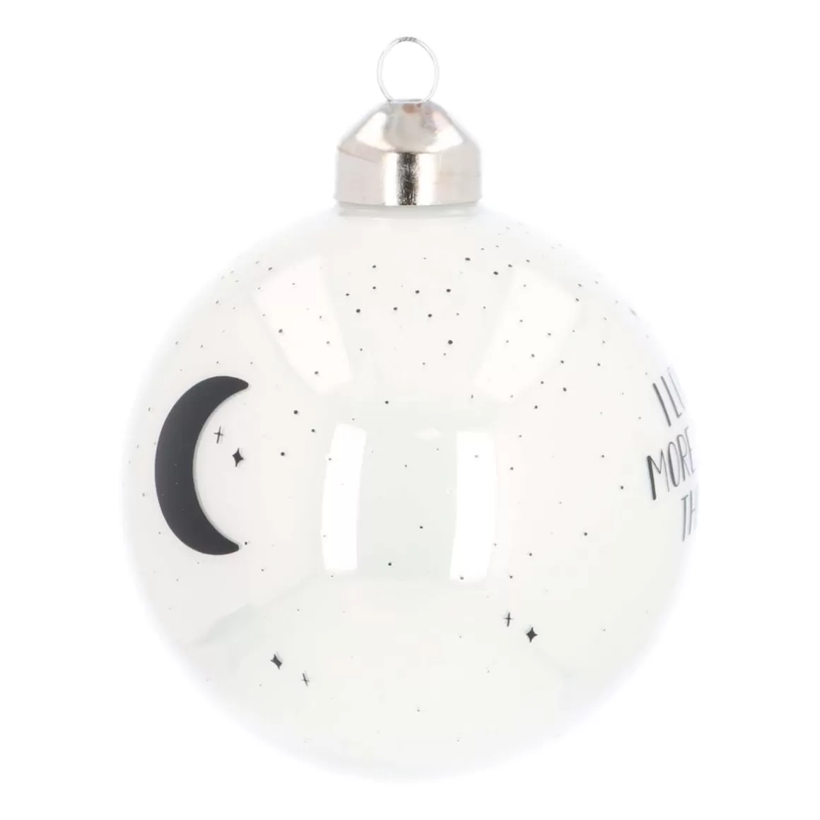 It's all about Christmas Funny Christmas Baubles | Christmas Baubles By Colour-Luxury Glass Printed Christmas Babule 8 Cm ''I Love You More Than All The Stars''