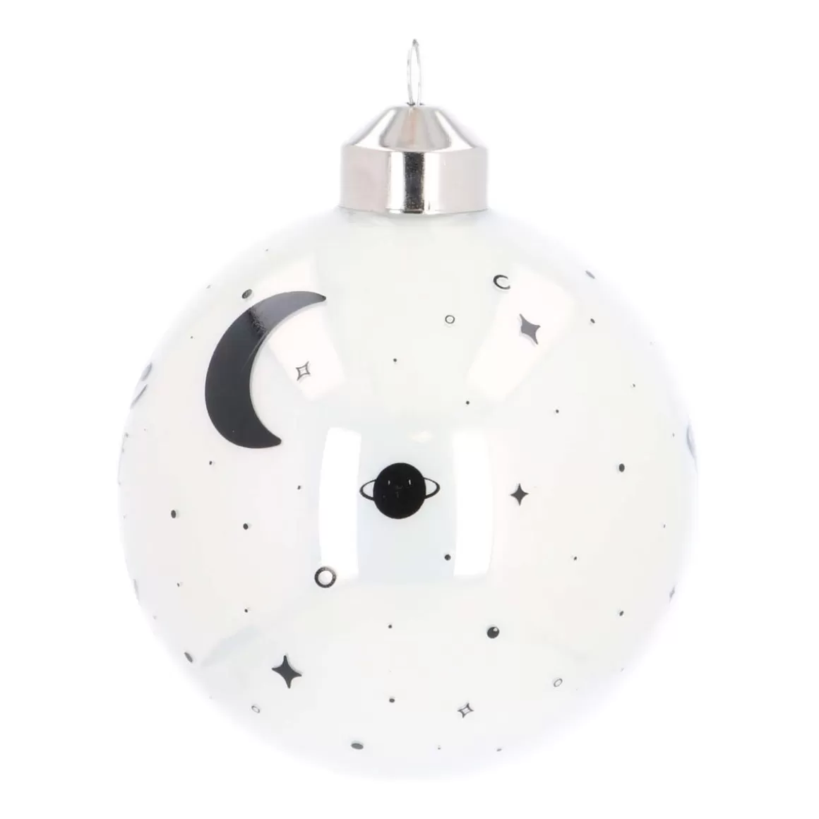 It's all about Christmas Christmas Baubles By Colour | Luxury Christmas Baubles-Luxury Glass Printed Christmas Babule 8 Cm ''I Love You To The Moon And Back''