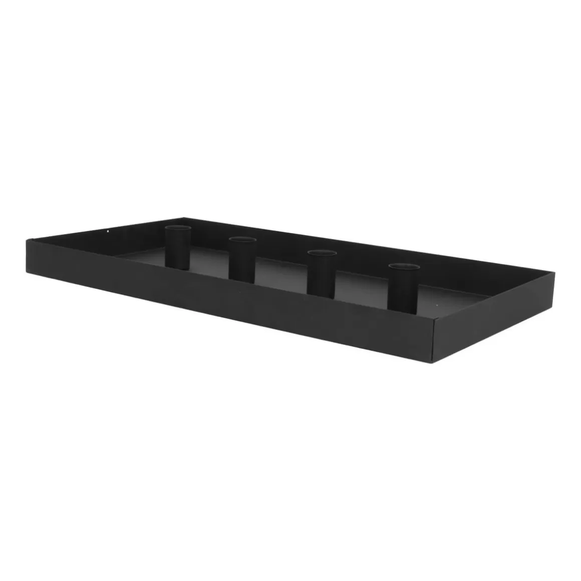 It's all about Christmas All Christmas Decorations | Home Accessories For Christmas-Magnetic Candle Tray | 42x22 Cm | Matt Black | Including Candle Holders