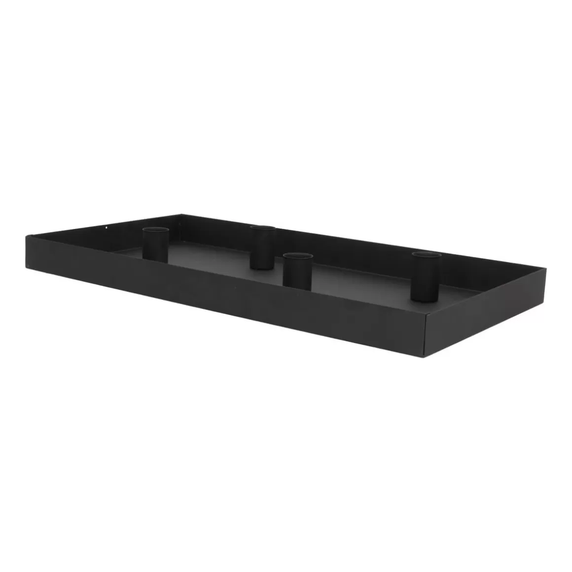 It's all about Christmas All Christmas Decorations | Home Accessories For Christmas-Magnetic Candle Tray | 42x22 Cm | Matt Black | Including Candle Holders