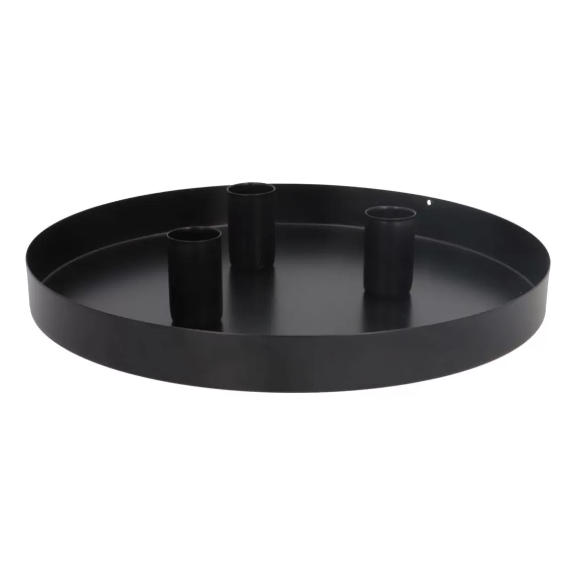 It's all about Christmas Home Accessories For Christmas-Magnetic Candle Tray | Ø 25 Cm | Matte Black | Includes Candle Holders