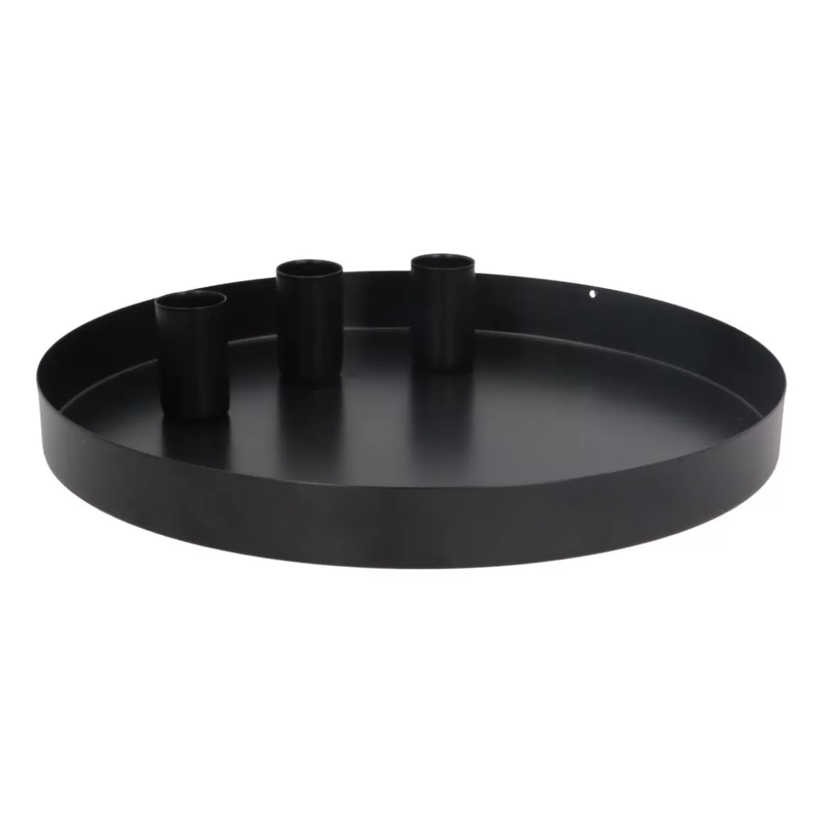 It's all about Christmas Home Accessories For Christmas-Magnetic Candle Tray | Ø 25 Cm | Matte Black | Includes Candle Holders