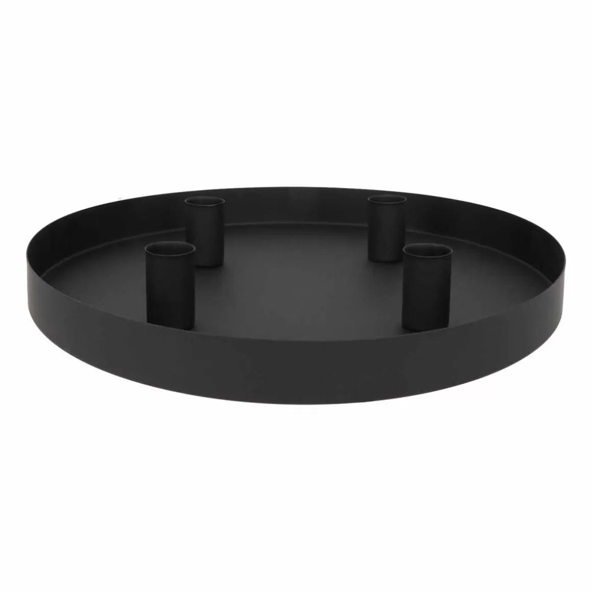 It's all about Christmas Home Accessories For Christmas-Magnetic Candle Tray | Ø 30 Cm | Matt Black | Including Candle Holders
