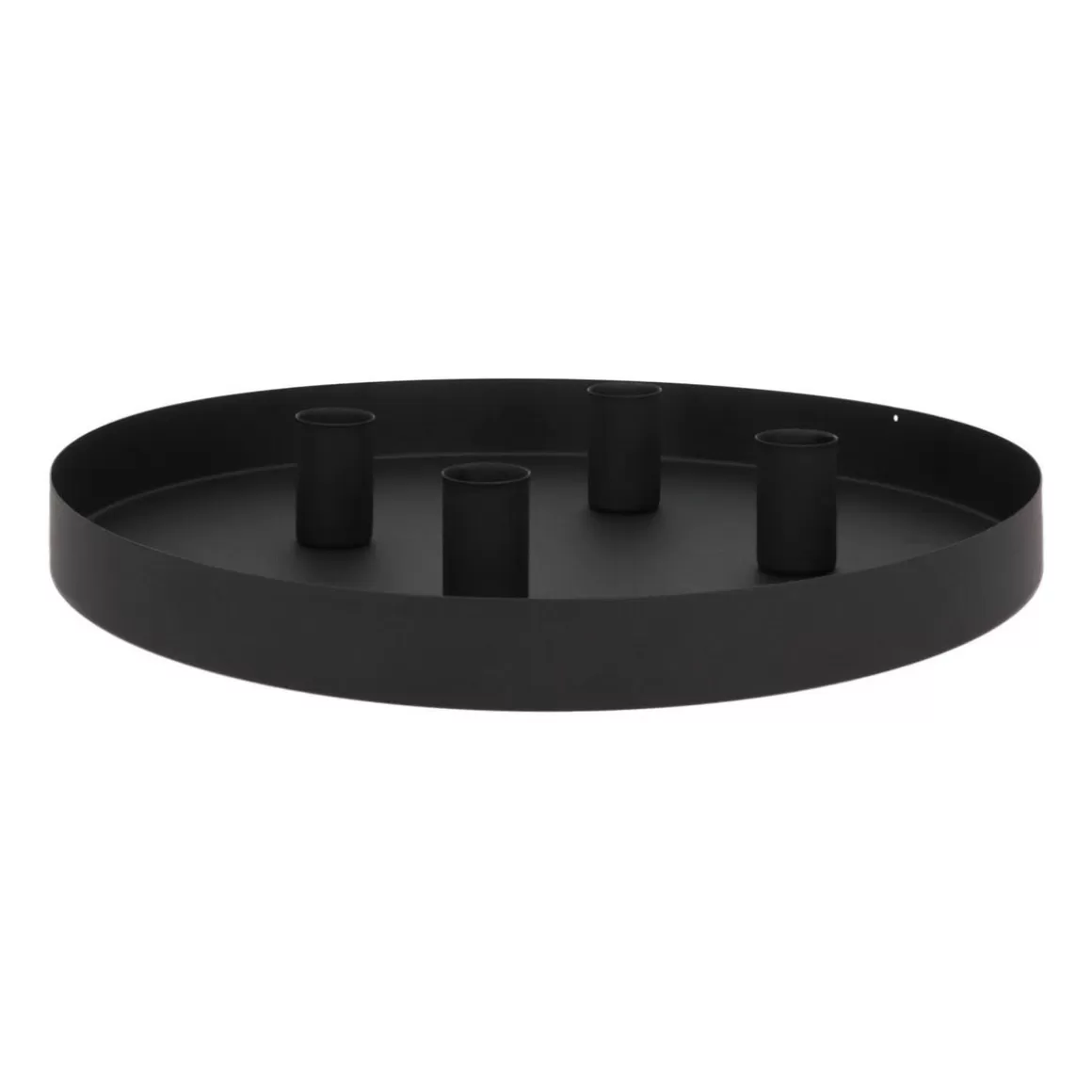 It's all about Christmas Home Accessories For Christmas-Magnetic Candle Tray | Ø 30 Cm | Matt Black | Including Candle Holders