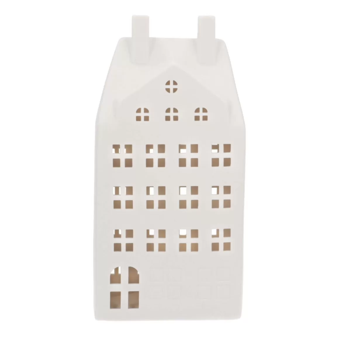 It's all about Christmas Christmas Houses In All Shapes And Sizes-Miniature House With LED | Porcelain | 27cm | White