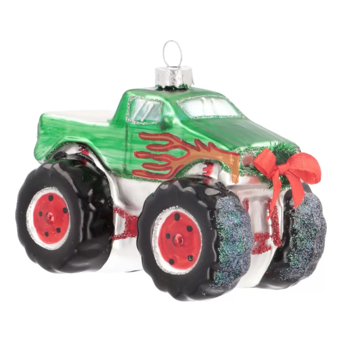 It's all about Christmas Christmas Ornaments-Monster Truck Ornament | Glass | Red | 11cm