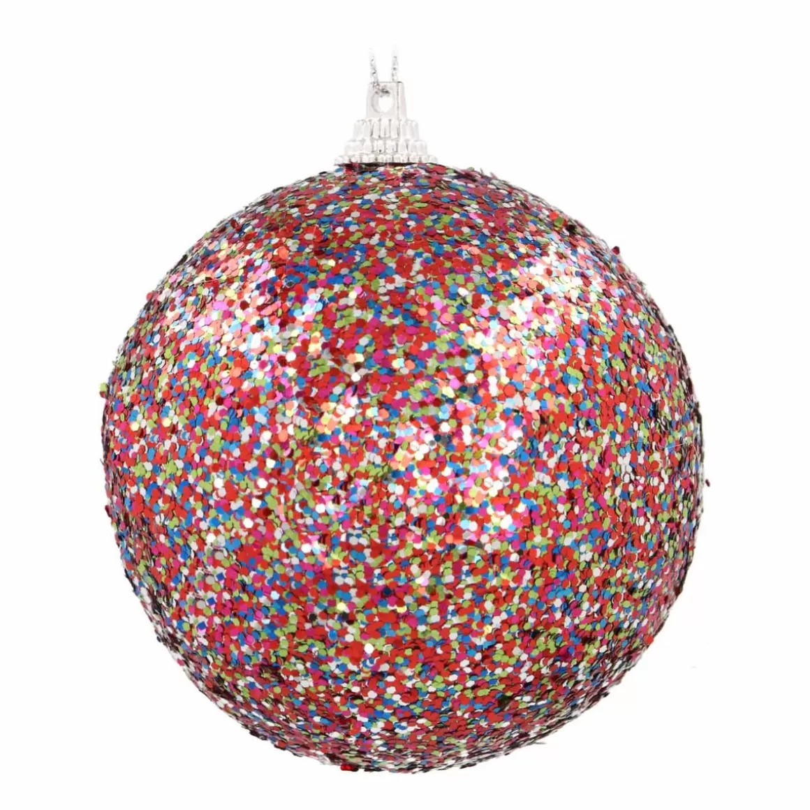 It's all about Christmas Extraordinary Baubles | Plastic Christmas Baubles-Multicolour Glitter Christmas Bauble | Shatterproof 8 Cm