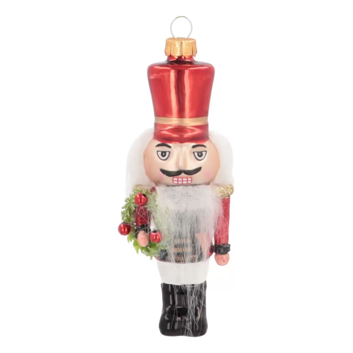 It's all about Christmas Christmas Ornaments-Nutcracker Christmas Ornament | Glass | Red | 13cm