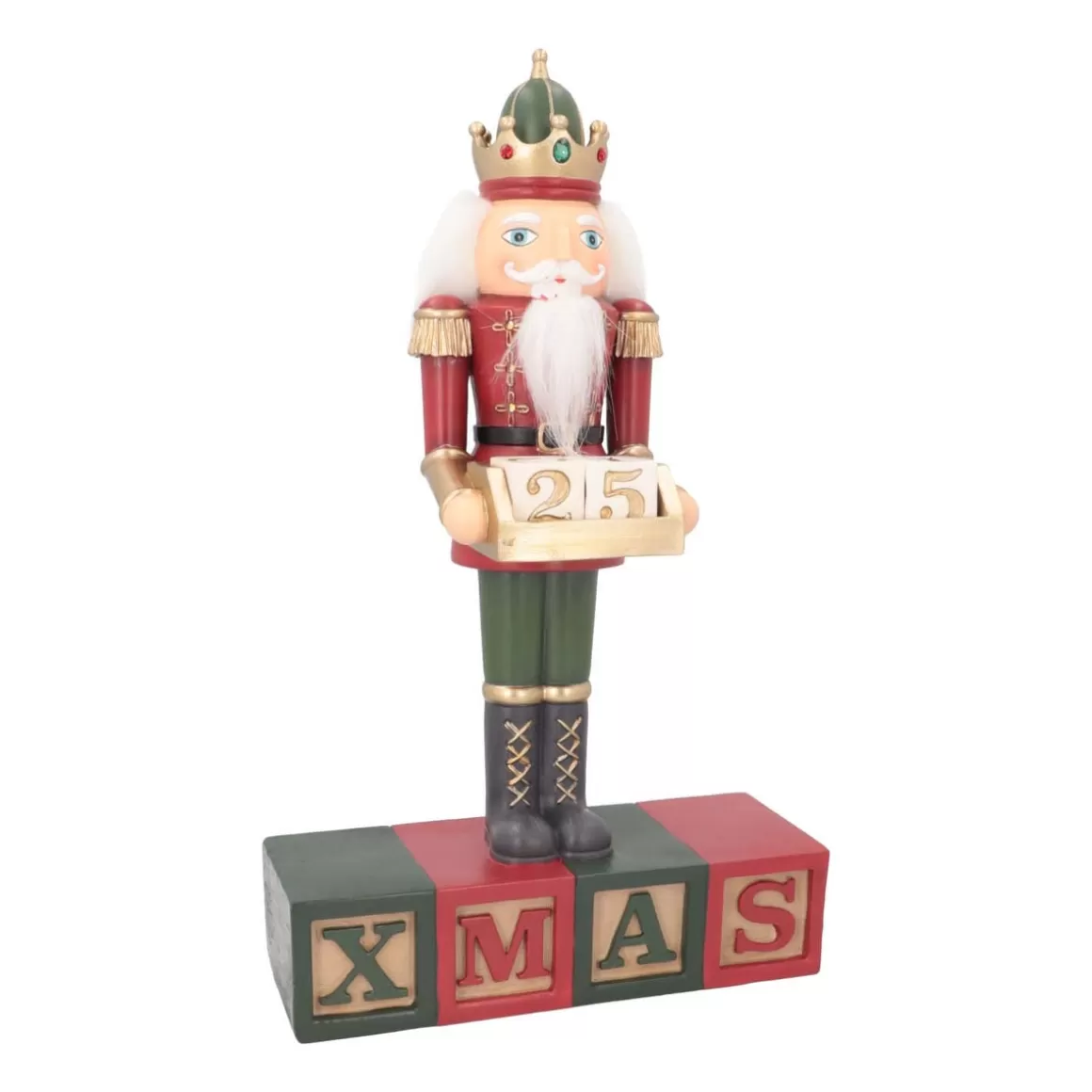 It's all about Christmas Christmas Figurines-Nutcracker With Advent Countdown Calendar | With LED | 35cm