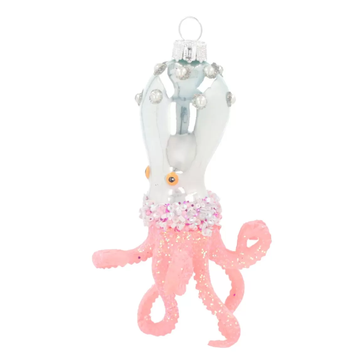 It's all about Christmas Christmas Ornaments-Octopus Glass Hanging Figurine 13.5cm Pink