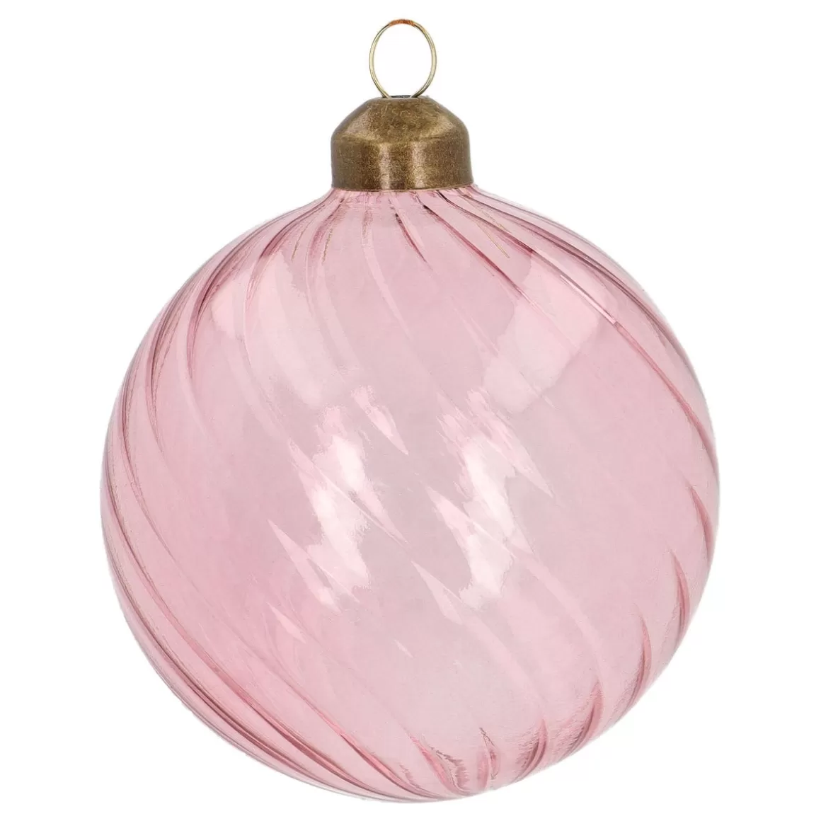 It's all about Christmas Christmas Baubles By Colour | Luxury Christmas Baubles-Pink Christmas Bauble With Romantic Swirls